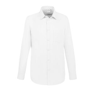SOL'S 02920 - Boston Fit Camisa De Oxford De Hombre De Manga Larga Blanco