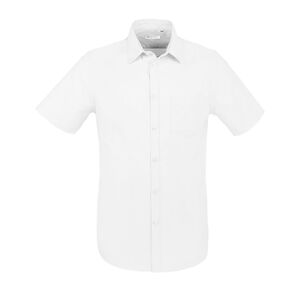 SOL'S 02921 - Brisbane Fit Camisa De Oxford De Hombre De Manga Corta Blanco
