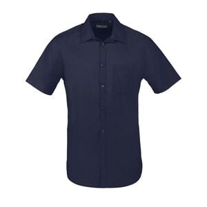 SOL'S 02923 - Bristol Fit Camisa De Popelina De Hombre De Manga Corta Azul oscuro