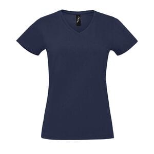 SOL'S 02941 - Imperial V Women Camiseta De Mujer De Cuello De Pico French marino