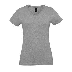 SOL'S 02941 - Imperial V Women Camiseta De Mujer De Cuello De Pico Gris mezcla
