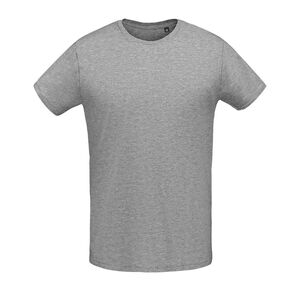 SOL'S 02855 - Martin Men Camiseta De Hombre Ajustada De Cuello Redondo Gris mezcla