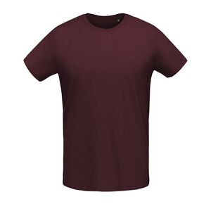SOL'S 02855 - Martin Men Camiseta De Hombre Ajustada De Cuello Redondo Borgoña