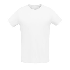 SOL'S 02855 - Martin Men Camiseta De Hombre Ajustada De Cuello Redondo Blanco