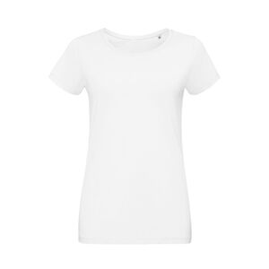 SOL'S 02856 - Martin Women Camiseta Ajustada De Mujer De Cuello Redondo Blanco