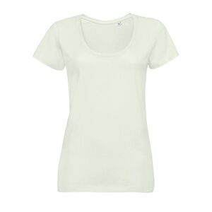 SOL'S 02079 - Metropolitan Camiseta De Mujer Con Cuello Redondo Escotado Verde crema