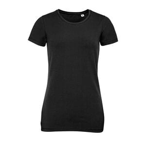 SOL'S 02946 - Millenium Women Camiseta De Mujer De Cuello Redondo Negro profundo