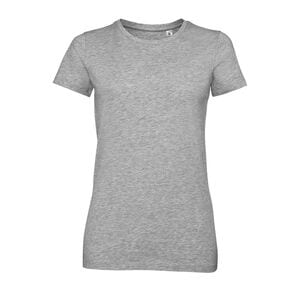 SOL'S 02946 - Millenium Women Camiseta De Mujer De Cuello Redondo Gris mezcla