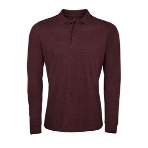 SOL'S 02087 - Perfect Lsl Men Polo Piqué De Manga Larga De Hombre Oxblood jaspeado