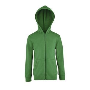 SOL'S 02092 - Stone Kids Sudadera Con Cremallera Y Capucha Verde pradera