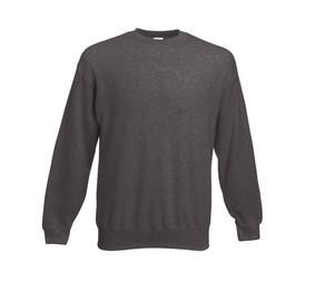 Fruit of the Loom SC250 - Sudadera de manga recta Dark Heather Grey