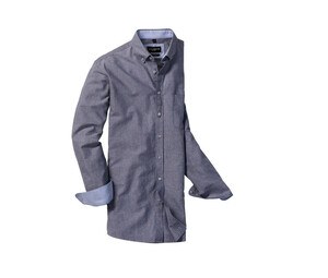 Russell Collection RU920M - CAMISA HOMBRE OXFORD ALGODÓN BIO Oxford Navy/Oxford Blue