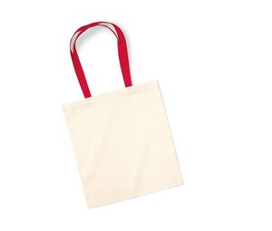 Westford mill W101C - Shopping bag con asas a contraste Natural/Classic Red