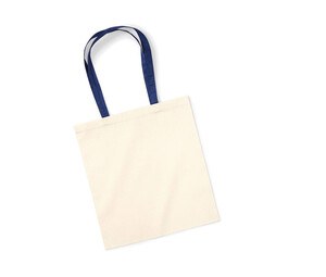 Westford mill W101C - Shopping bag con asas a contraste Natural/French Navy