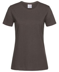Stedman STE2600 - Camiseta clásica mujer cuello redondo Chocolate Negro