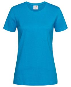 Stedman STE2600 - Camiseta clásica mujer cuello redondo Mar Azul