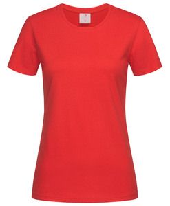 Stedman STE2600 - Camiseta clásica mujer cuello redondo Rojo Escarlata