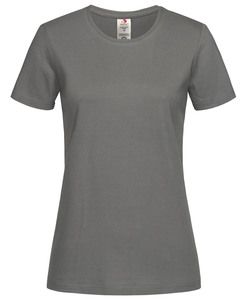 Stedman STE2620 - Camiseta mujer clásica orgánica cuello redondo Real Grey