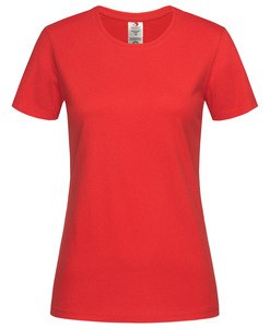 Stedman STE2620 - Camiseta mujer clásica orgánica cuello redondo Rojo Escarlata