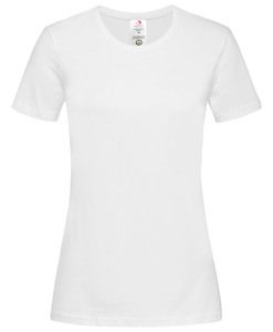 Stedman STE2620 - Camiseta mujer clásica orgánica cuello redondo Blanco