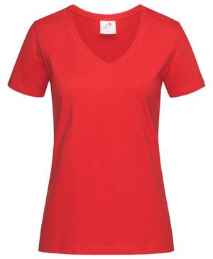 camiseta cuello pico mujer stedman