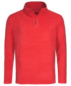 Stedman STE5020 - Jersey de polar con media cremallera para hombre Rojo Escarlata