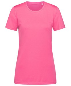Stedman STE8100 - Camiseta mujer ss active sports-t cuello redondo Sweet Pink