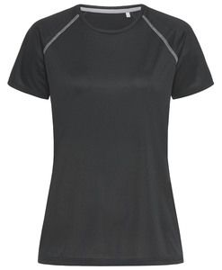 Stedman STE8130 - Camiseta cuello redondo mujer ACTIVE Team Raglan Black Opal