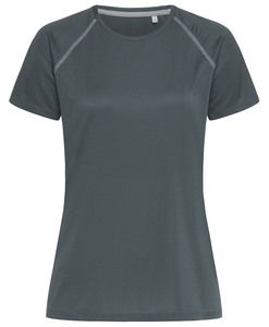 Stedman STE8130 - Camiseta cuello redondo mujer ACTIVE Team Raglan Granite Grey