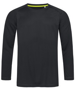 Stedman STE8420 - Camiseta Deporte Manga Larga Active-Dry Black Opal
