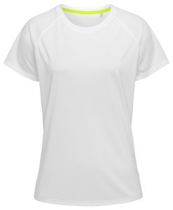 Stedman STE8500 - Camiseta Mangas Raglan Active-Dry Mujer Blanco