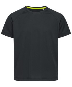 Stedman STE8570 - Camiseta Cuello Redondo Niño ACTIVE 140 RAGLAN Black Opal