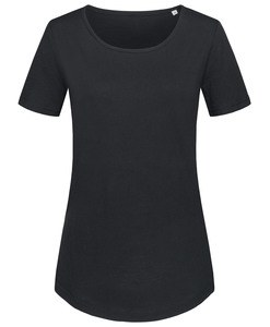 Stedman STE9320 - Camiseta Cuello Redondo Organic Slub para Mujeres Black Opal