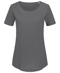 Stedman STE9320 - Camiseta Cuello Redondo Organic Slub para Mujeres Slate Grey