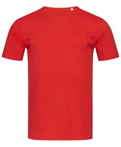 Stedman STE9400 - Camiseta Cuello Redondo Hombre Shawn Crimson Red