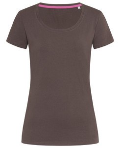 Stedman STE9700 - Camiseta con Cuello Redondo Claire SS para Mujer Chocolate Negro
