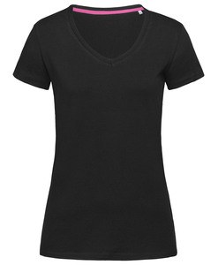 Stedman STE9710 - Camiseta Cuello Pico Mujer Claire SS Black Opal