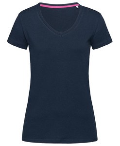 Stedman STE9710 - Camiseta Cuello Pico Mujer Claire SS Marina Blue