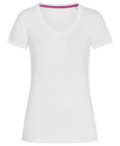 Stedman STE9710 - Camiseta Cuello Pico Mujer Claire SS Blanco
