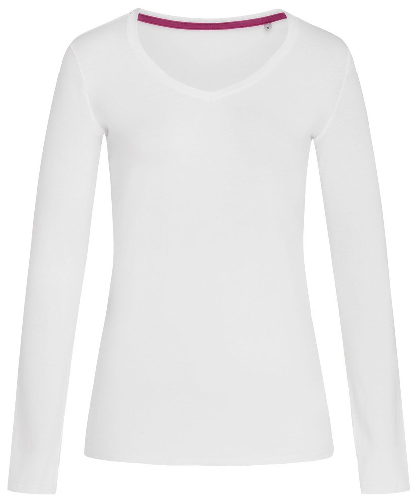 Stedman STE9720 - Camiseta Cuello Pico Manga Larga Mujer Claire LS