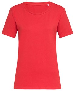 Stedman STE9730 - Camiseta Manga Corta Mujer Relax SS  Rojo Escarlata