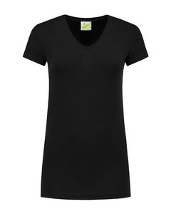 Lemon & Soda LEM1262 - T-shirt V-neck cot/elast SS for her Negro
