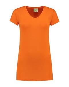 Lemon & Soda LEM1262 - T-shirt V-neck cot/elast SS for her Naranja