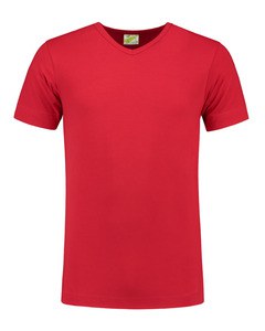 Lemon & Soda LEM1264 - Camiseta en V cut/elast ss para él Rojo