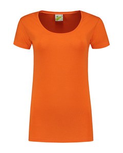 Lemon & Soda LEM1268 - Camiseta de la trampa Cot/elast SS para ella Naranja