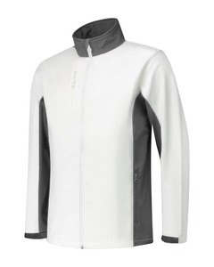 Lemon & Soda LEM4800 - Ropa de trabajo de chaqueta softshell White/PG
