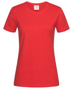 Stedman STE2160 - Camiseta mujer confort cuello redondo Rojo Escarlata