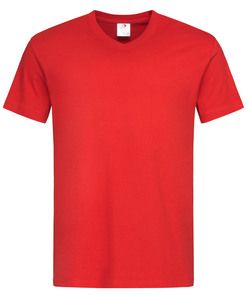Stedman STE2300 - Camiseta cuello pico para hombre CLASSIC Rojo Escarlata