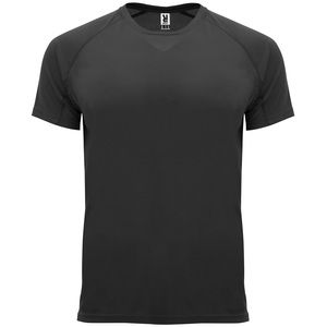Roly CA0407 - BAHRAIN Camiseta técnica de manga corta ranglán negro