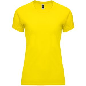 Roly CA0408 - BAHRAIN WOMAN Camiseta técnica entallada de manga corta ranglán para mujer Yellow